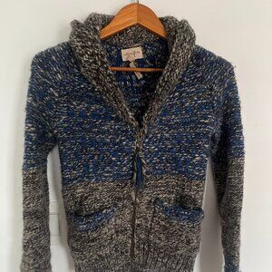 Vintage Aritzia Wilfred Free Wool Alpaca Blend Full On Zip Sweater Multicolor